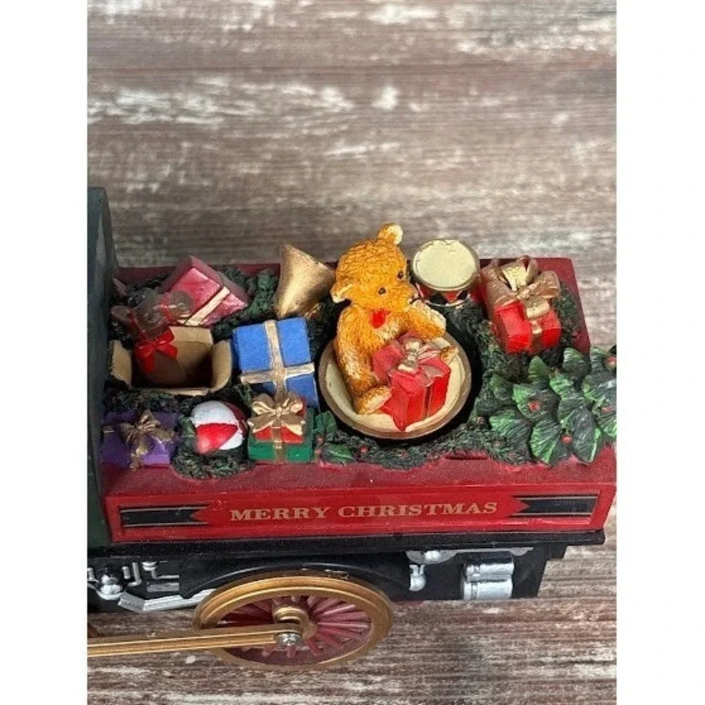 Roman Inc. Musical Christmas‎ Train Santa Teddy Bear Gifts Tree
